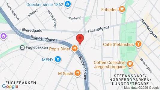 Værelser til leje i Frederiksberg - kort over placeringen