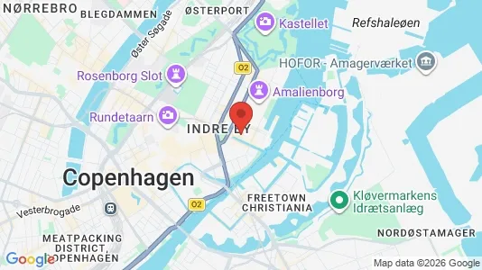 Lejligheder til leje i København K - kort over placeringen