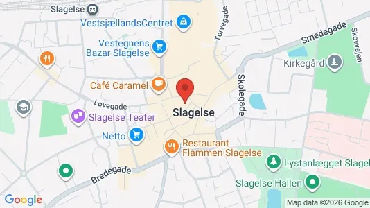 Lejligheder til leje i Slagelse - kort over placeringen