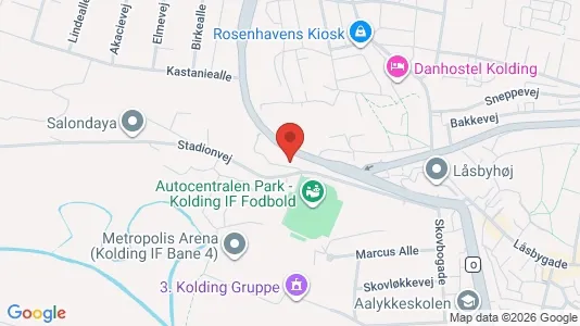 Lejligheder til leje i Kolding - kort over placeringen