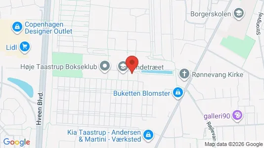 Lejligheder til leje i Taastrup - kort over placeringen