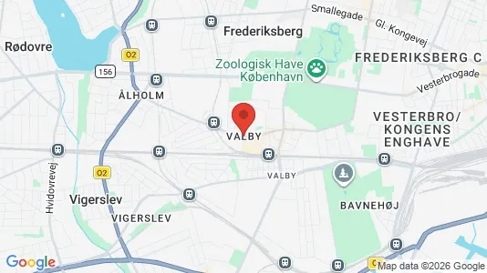 Huse til leje i Valby - kort over placeringen