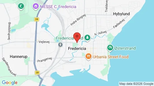Huse til leje i Fredericia - kort over placeringen
