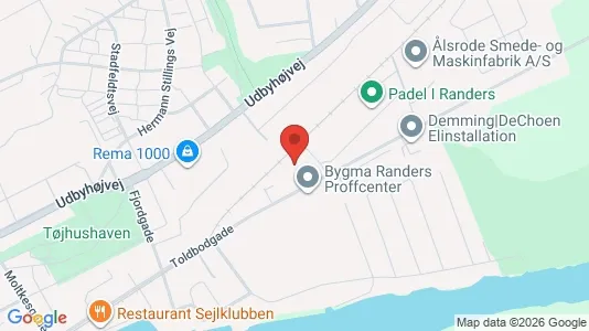 Lejligheder til leje i Randers NØ - kort over placeringen