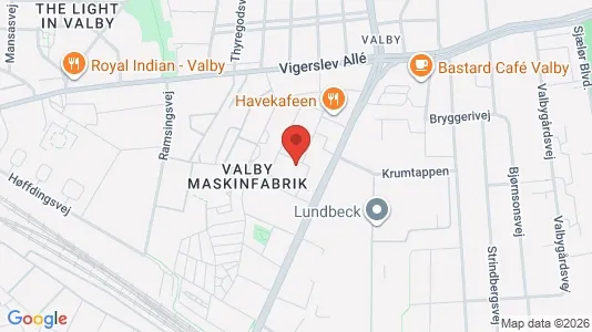 Lejligheder til leje i Valby - kort over placeringen