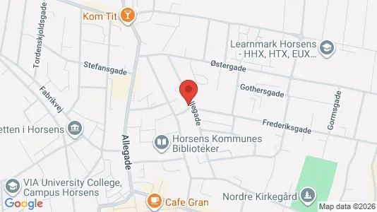 Lejligheder til leje i Horsens - kort over placeringen