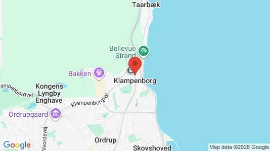 Huse til leje i Klampenborg - kort over placeringen