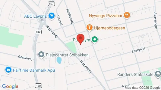 Lejligheder til leje i Randers NV - kort over placeringen
