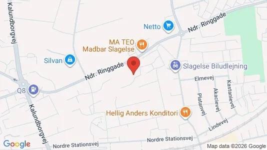Lejligheder til leje i Slagelse - kort over placeringen