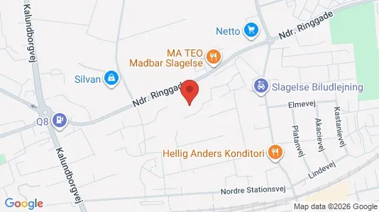 Lejligheder til leje i Slagelse - kort over placeringen