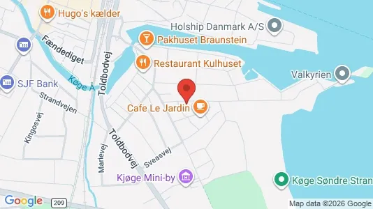 Lejligheder til leje i Køge - kort over placeringen