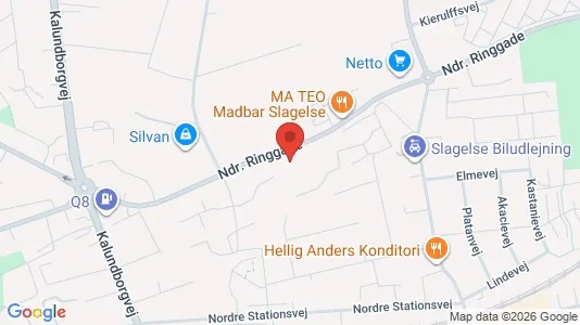 Lejligheder til leje i Slagelse - kort over placeringen