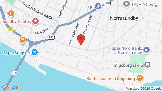 Lejligheder til leje i Nørresundby - kort over placeringen