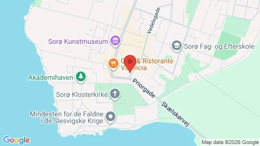 Lejligheder til leje i Sorø - kort over placeringen