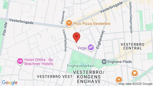 Lejligheder til leje i Vesterbro - kort over placeringen