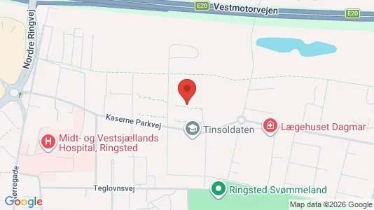 Lejligheder til leje i Ringsted - kort over placeringen