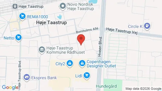 Lejligheder til leje i Taastrup - kort over placeringen