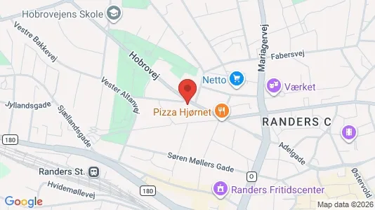 Lejligheder til leje i Randers C - kort over placeringen