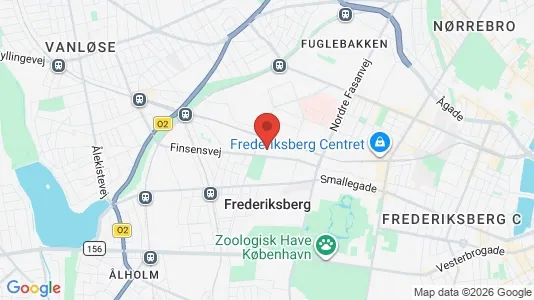 Huse til leje i Frederiksberg - kort over placeringen