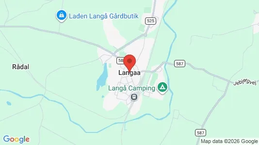 Huse til leje i Langå - kort over placeringen