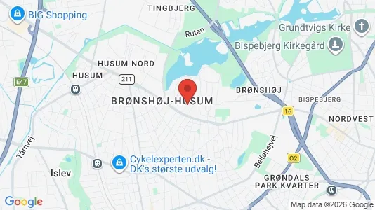 Huse til leje i Brønshøj - kort over placeringen