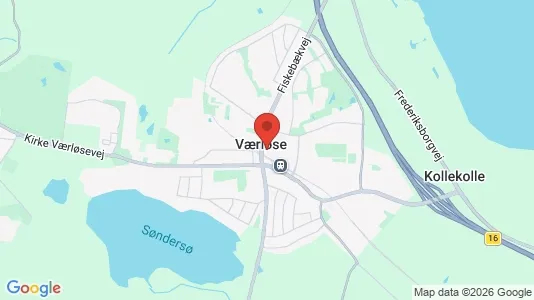 Huse til leje i Værløse - kort over placeringen