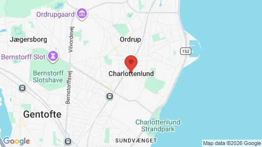 Huse til leje i Charlottenlund - kort over placeringen