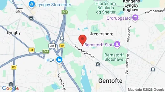 Lejligheder til leje i Gentofte - kort over placeringen