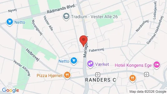 Lejligheder til leje i Randers C - kort over placeringen