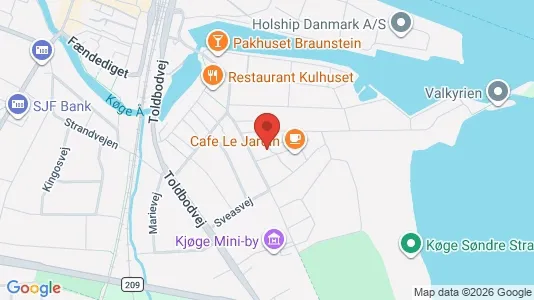 Lejligheder til leje i Køge - kort over placeringen