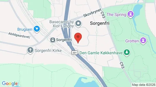 Lejligheder til leje i Kongens Lyngby - kort over placeringen