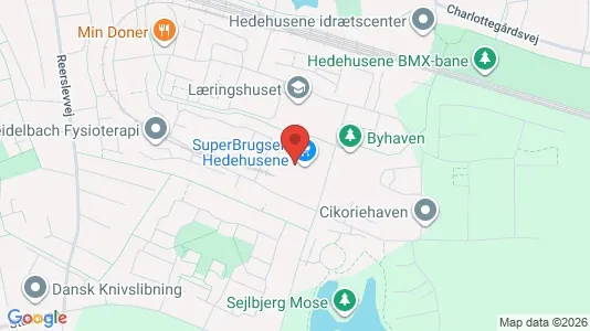 Lejligheder til leje i Hedehusene - kort over placeringen