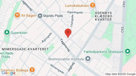 Lejligheder til leje i Nørrebro - kort over placeringen
