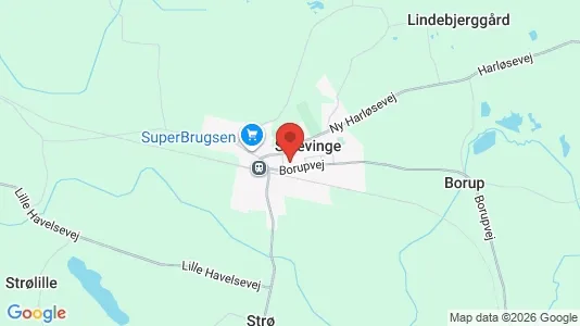 Huse til leje i Skævinge - kort over placeringen