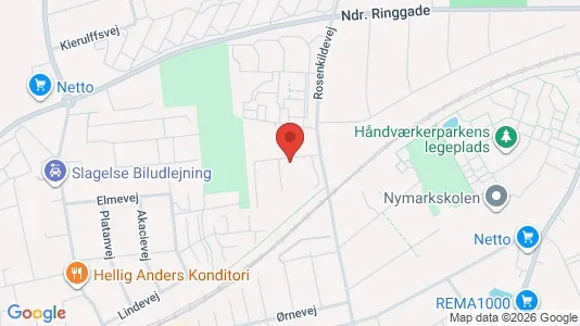 Lejligheder til leje i Slagelse - kort over placeringen