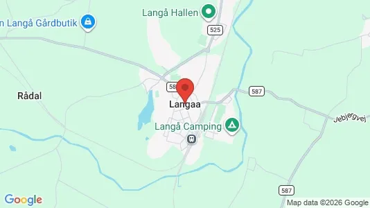 Lejligheder til leje i Langå - kort over placeringen