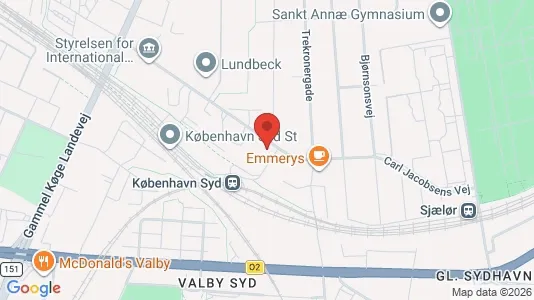 Lejligheder til leje i Valby - kort over placeringen