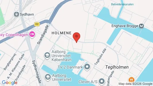 Værelser til leje i København SV - kort over placeringen