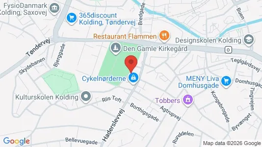 Lejligheder til leje i Kolding - kort over placeringen