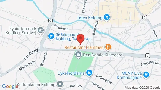 Lejligheder til leje i Kolding - kort over placeringen