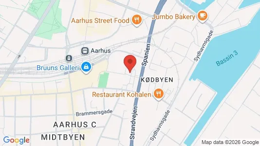 Lejligheder til leje i Århus C - kort over placeringen