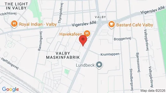 Lejligheder til leje i Valby - kort over placeringen