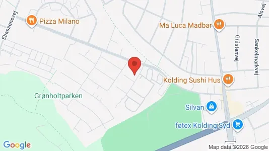 Lejligheder til leje i Kolding - kort over placeringen
