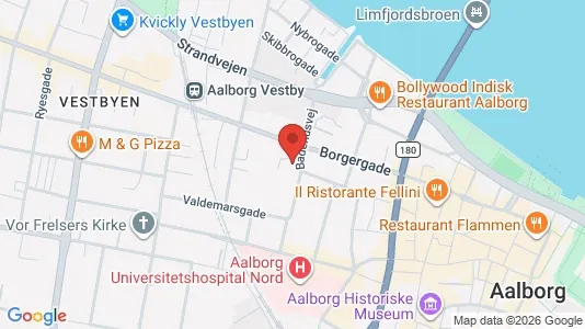 Lejligheder til leje i Aalborg Centrum - kort over placeringen