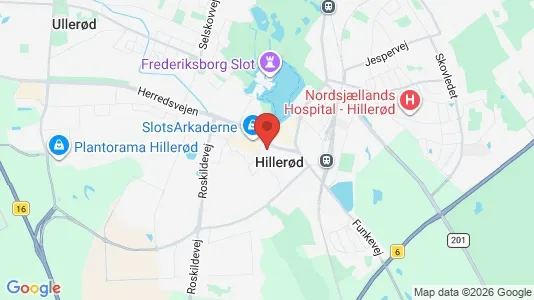 Huse til leje i Hillerød - kort over placeringen