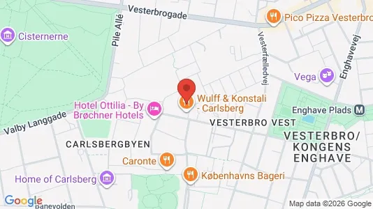 Lejligheder til leje i Vesterbro - kort over placeringen