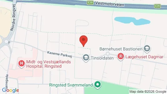 Lejligheder til leje i Ringsted - kort over placeringen