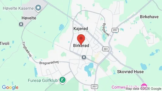 Huse til leje i Birkerød - kort over placeringen