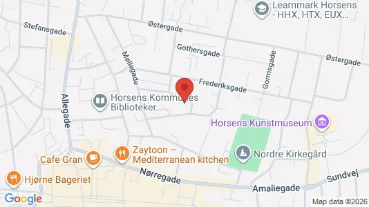 Lejligheder til leje i Horsens - kort over placeringen