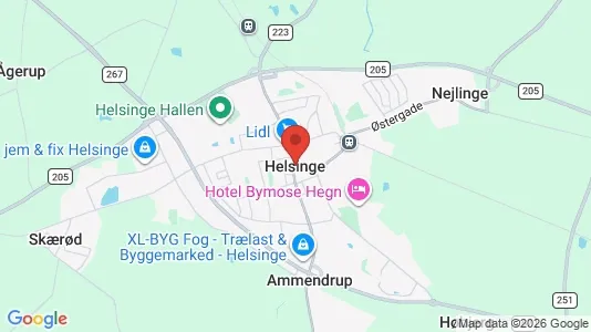 Huse til leje i Helsinge - kort over placeringen